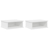 Vidaxl nachtkastje 2 st wit 40 x 31 x 15 cm bewerkt hout