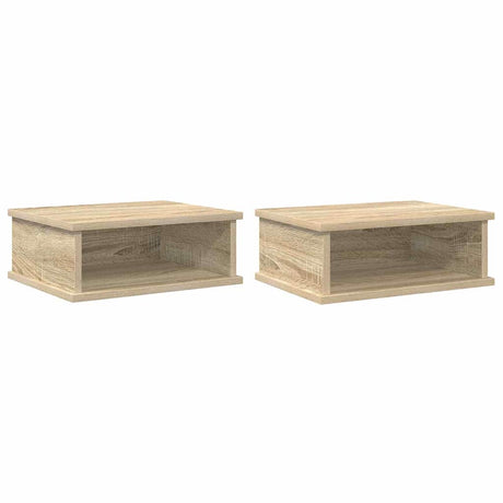 Vidaxl nachtkastje 2 st sonoma eiken 40 x 31 x 15 cm bewerkt hout
