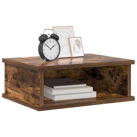 Vidaxl nachtkastje 2 st gerookt eiken 40 x 31 x 15 cm bewerkt hout