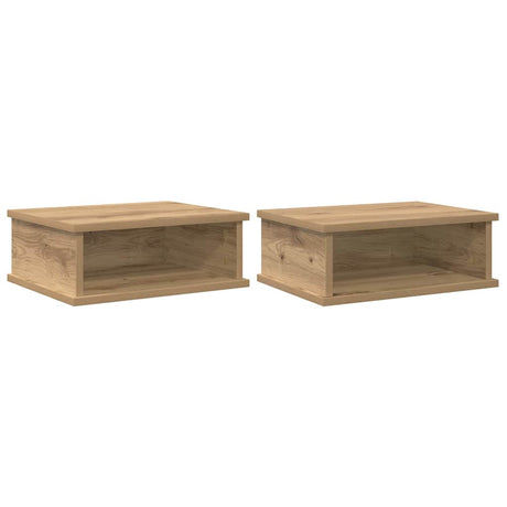Vidaxl nachtkastje 2 st artisan eiken 40 x 31 x 15 cm bewerkt hout