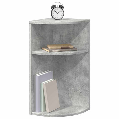 Vidaxl bijzettafel beton grijs 29,6 x 29,6 x 60 cm bewerkt hout