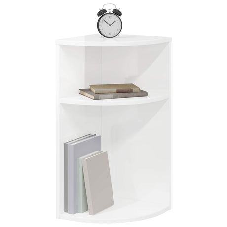 Vidaxl bijzettafel 29,5 x 29,5 x 60 cm bewerkt hout hoogglans wit