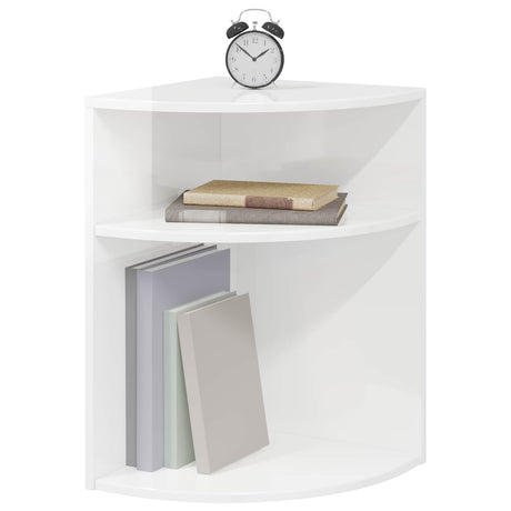 Vidaxl bijzettafel 39,5 x 39,5 x 60 cm bewerkt hout hoogglans wit