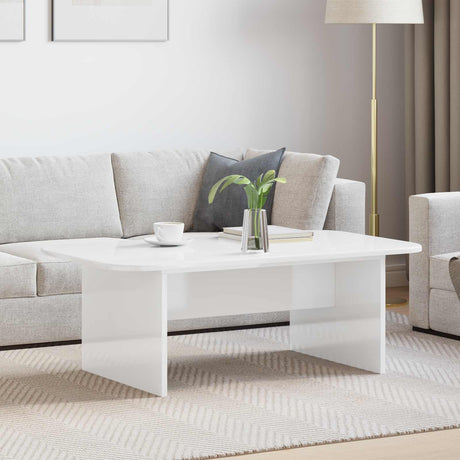 Vidaxl salontafel hoogglans wit 93 x 53 x 33 cm bewerkt hout