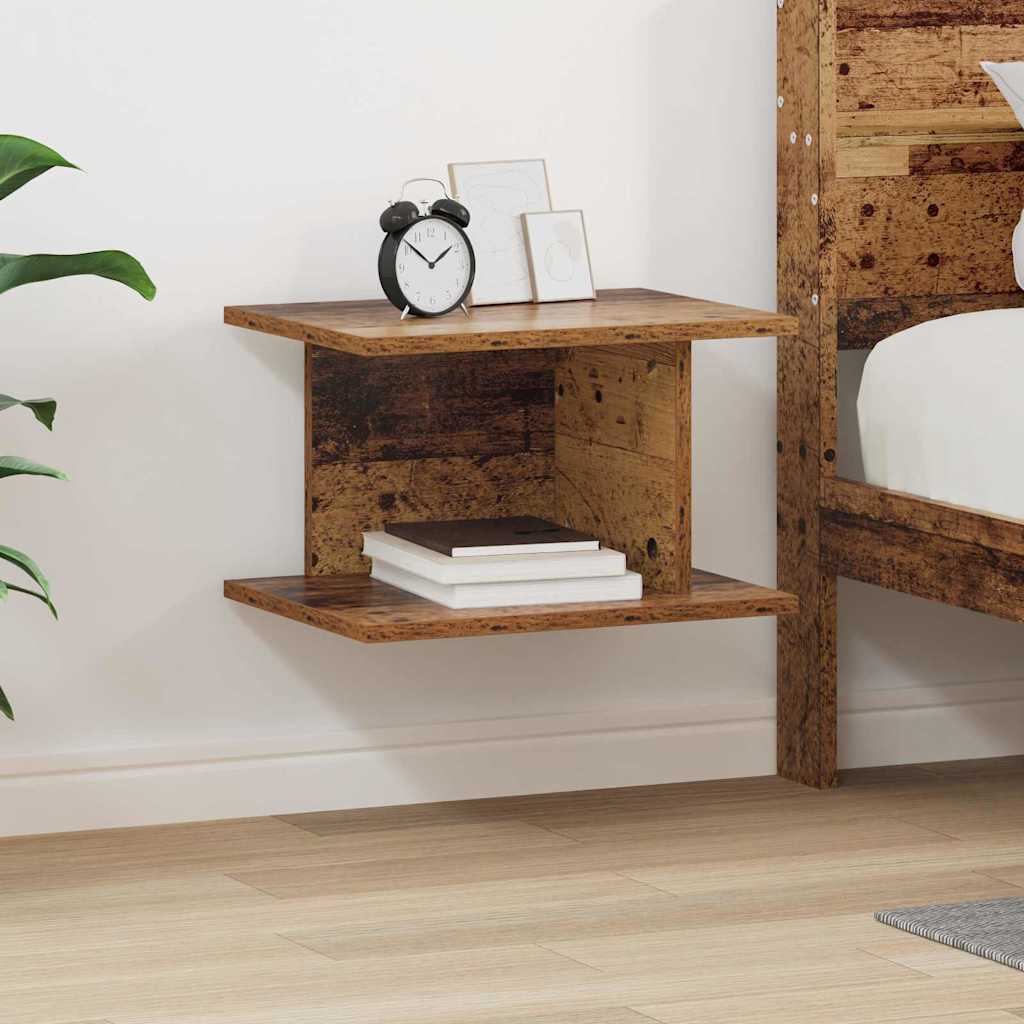 Vidaxl nachtkastje oudhout 40 x 30 x 25 cm bewerkt hout