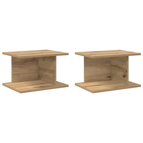 Vidaxl nachtkastje 2 st artisan eiken 40 x 30 x 25 cm bewerkt hout