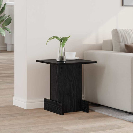 Vidaxl bijzettafel zwart eiken 35,5 x 35 x 40 cm bewerkt hout