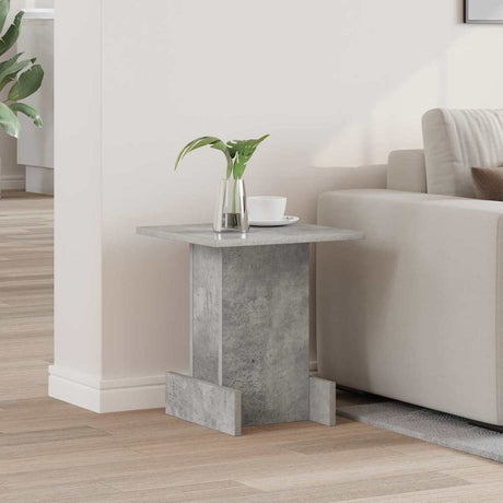 Vidaxl bijzettafel beton grijs 35,5 x 35 x 40 cm bewerkt hout