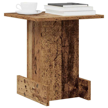 Vidaxl bijzettafel oudhout 35,5 x 35 x 40 cm bewerkt hout