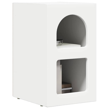 Vidaxl nachtkastje elst 2 st wit 29,5 x 33,5 x 50 cm bewerkt hout