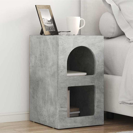 Vidaxl nachtkastje elst 2 st beton grijs 29,5 x 33,5 x 50 cm