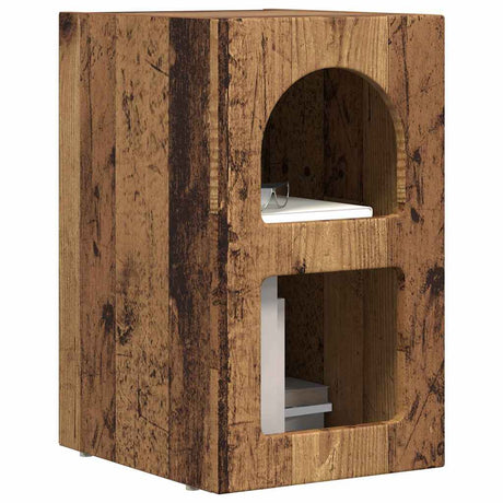 Vidaxl nachtkastje elst oudhout 29,5 x 33,5 x 50 cm bewerkt hout