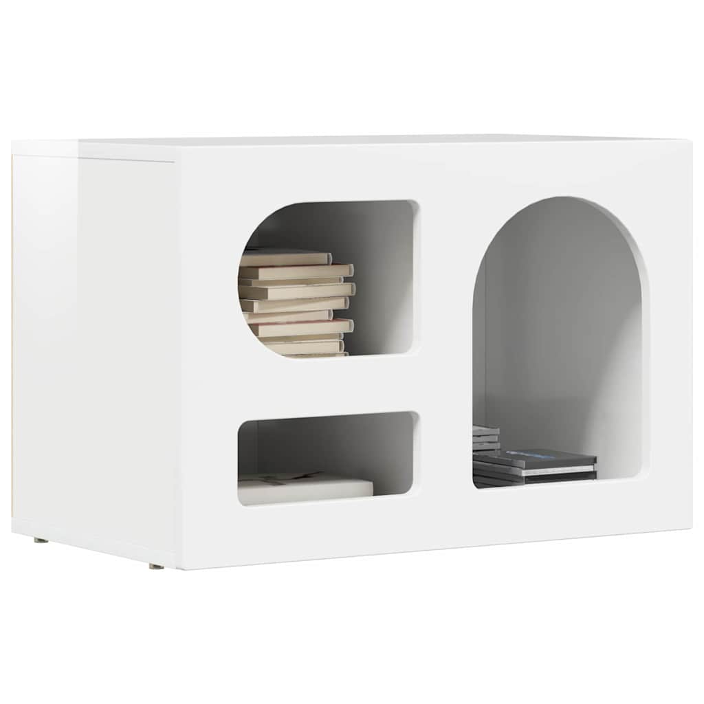 Vidaxl tv-kast elst 60 x 35 x 40 cm hoogglans wit bewerkt hout