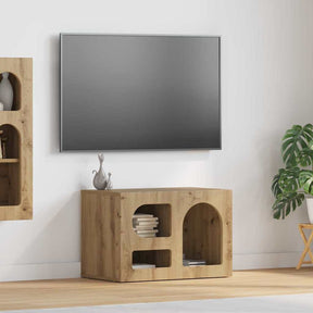 Vidaxl tv-kast elst 60 x 35 x 40 cm artisan eiken bewerkt hout
