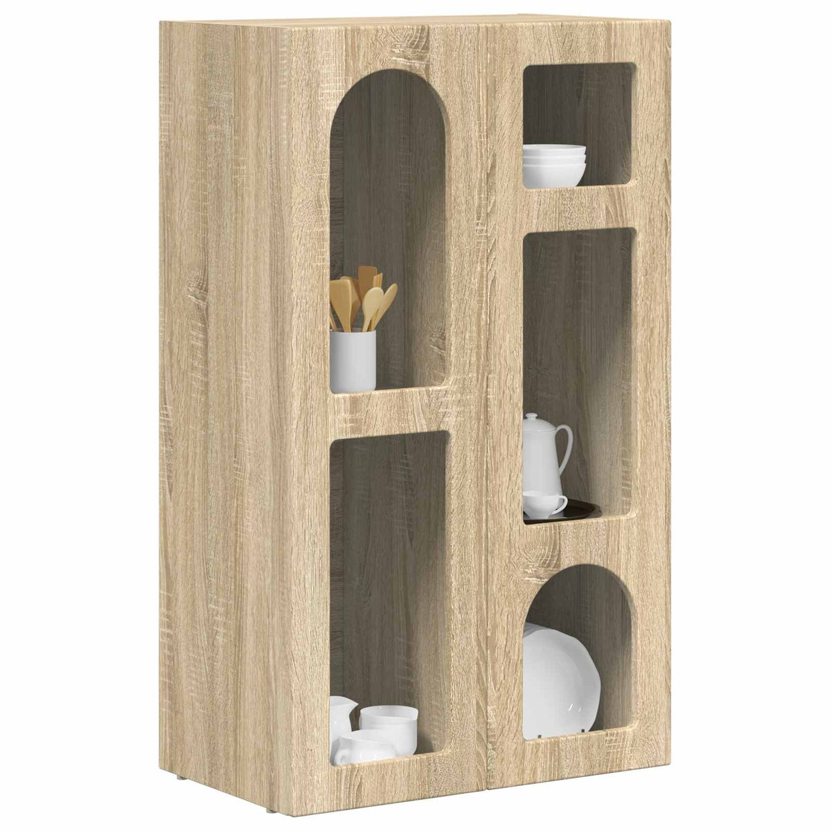 Vidaxl dressoir elst sonoma eiken 59 x 35 x 100,5 cm bewerkt hout