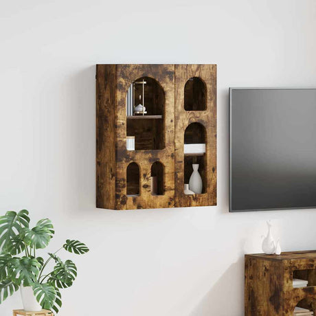 Vidaxl hangkast elst gerookt eiken 59 x 20 x 71,5 cm bewerkt hout