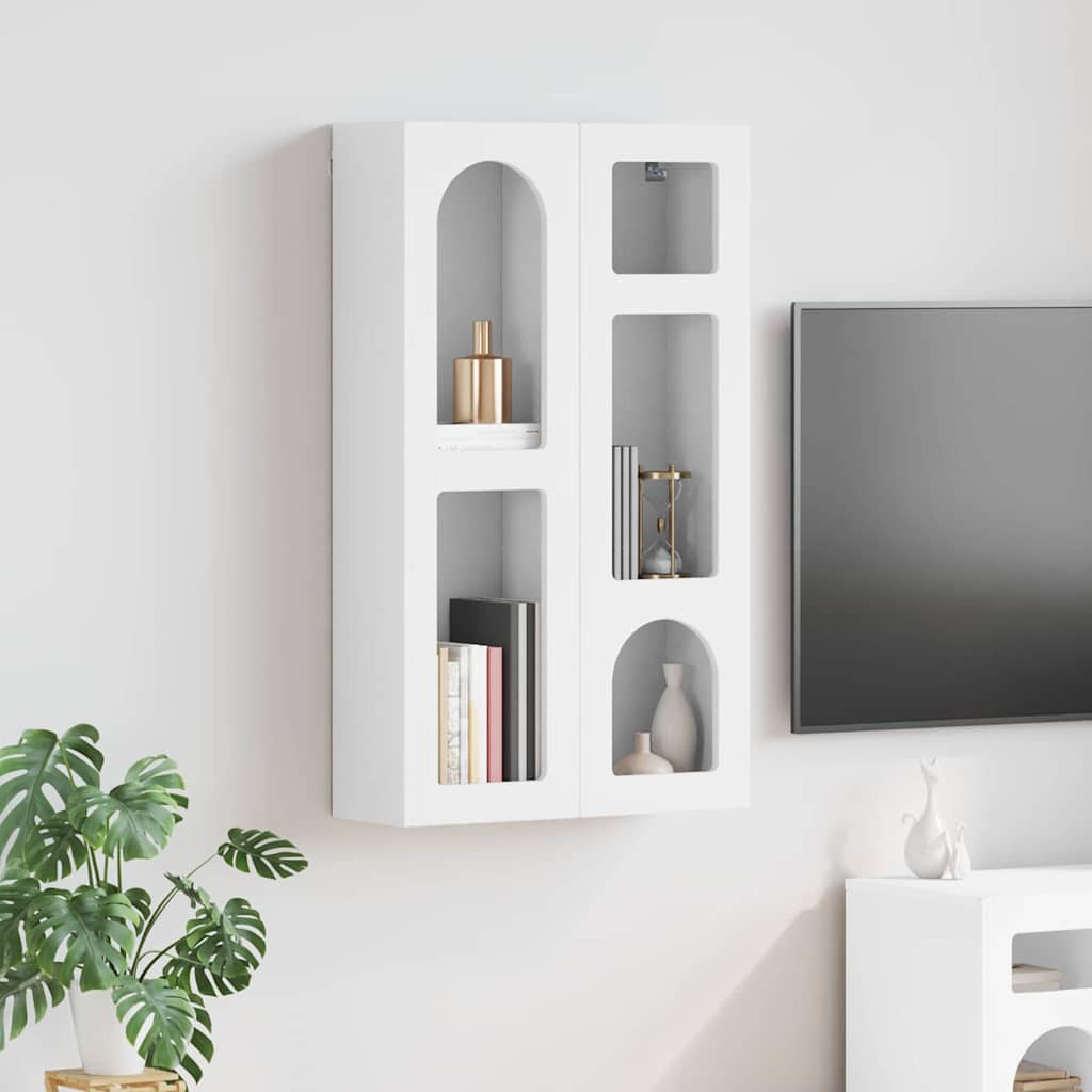 Vidaxl hangkast met plank elst wit 59 x 20 x 100 cm bewerkt hout