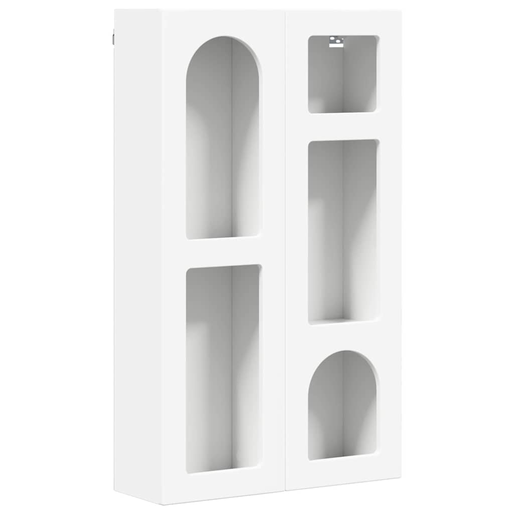 Vidaxl hangkast met plank elst wit 59 x 20 x 100 cm bewerkt hout
