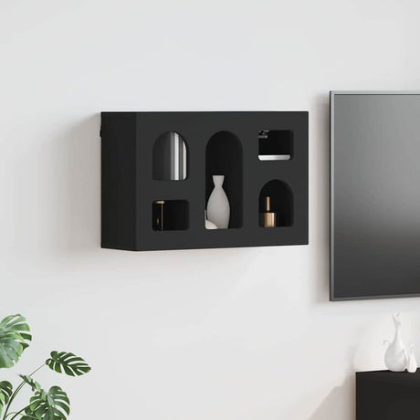 Vidaxl hangkast met plank elst zwart 60 x 20 x 40 cm bewerkt hout