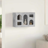 Vidaxl hangkast met plank elst betongrijs 60 x 20 x 40 cm bewerkt hout