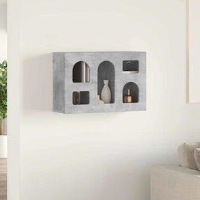 Vidaxl hangkast met plank elst betongrijs 60 x 20 x 40 cm bewerkt hout