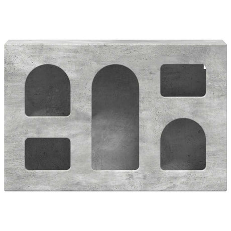 Vidaxl hangkast met plank elst betongrijs 60 x 20 x 40 cm bewerkt hout