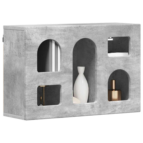 Vidaxl hangkast met plank elst betongrijs 60 x 20 x 40 cm bewerkt hout