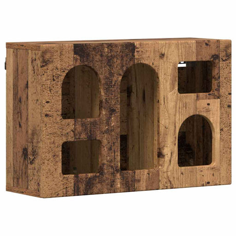 Vidaxl hangkast met plank elst oud hout 60 x 20 x 40 cm bewerkt hout