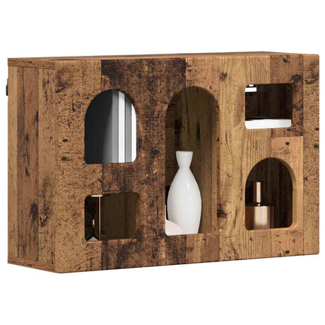 Vidaxl hangkast met plank elst oud hout 60 x 20 x 40 cm bewerkt hout