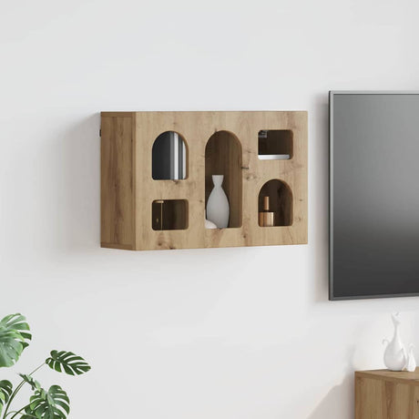 Vidaxl hangkast elst artisanaal eiken 60 x 20 x 40 cm bewerkt hout
