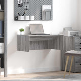 Vidaxl wandbureau grijs sonoma 80 x 45 x 30 cm bewerkt hout