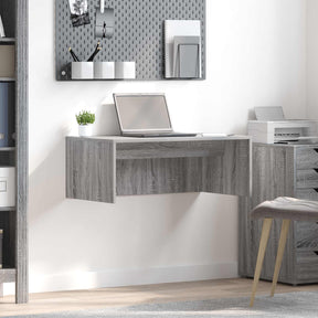Vidaxl wandbureau grijs sonoma 80 x 45 x 30 cm bewerkt hout