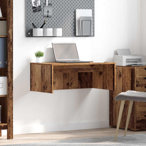 Vidaxl wandbureau oud hout bewerkt hout 80 x 45 x 30 cm