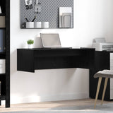 Vidaxl wandbureau zwart eiken bewerkt hout 100 x 45 x 30 cm