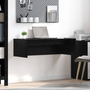 Vidaxl wandbureau zwart eiken bewerkt hout 100 x 45 x 30 cm