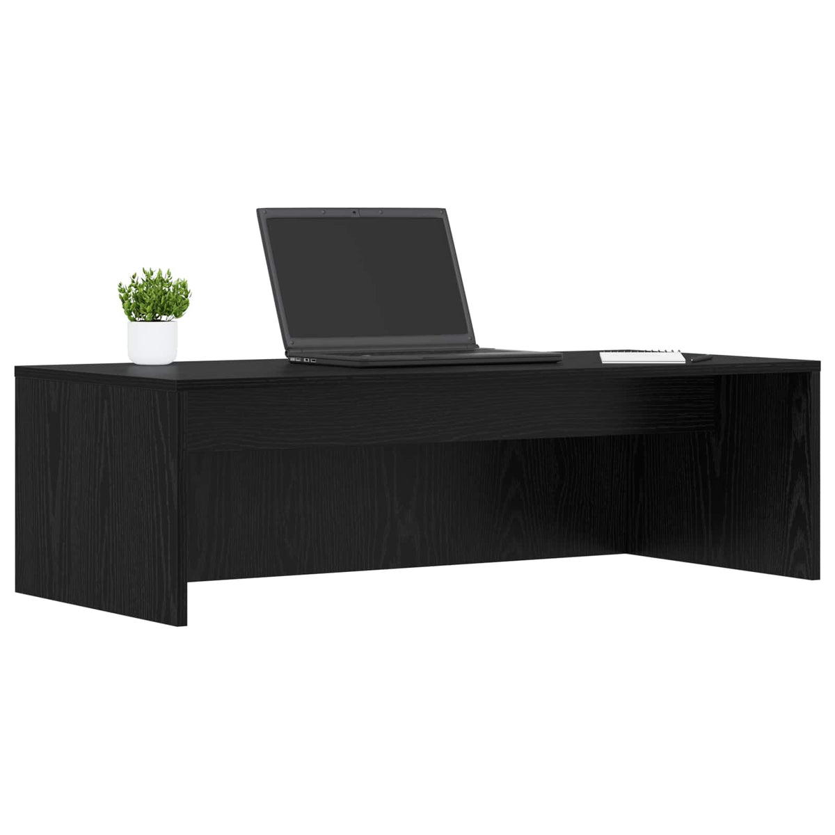 Vidaxl wandbureau zwart eiken bewerkt hout 100 x 45 x 30 cm