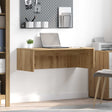 Vidaxl wandbureau artisan eiken bewerkt hout 100 x 45 x 30 cm
