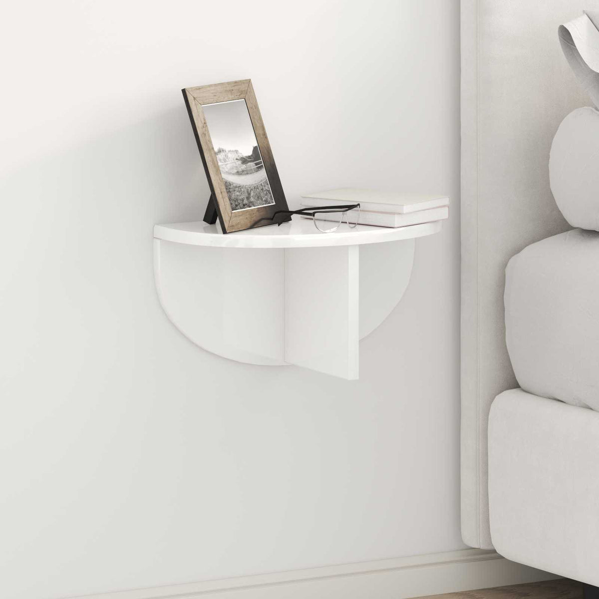 Vidaxl wandplank muurmontage hoogglans wit 38 x 19 x 19 cm