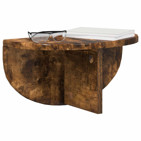 Vidaxl wandplank gerookt eiken 38 x 19 x 19 cm bewerkt hout