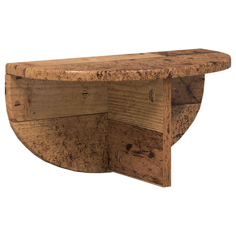 Vidaxl wandplank muurmontage oudhout 38 x 19 x 19 cm bewerkt hout