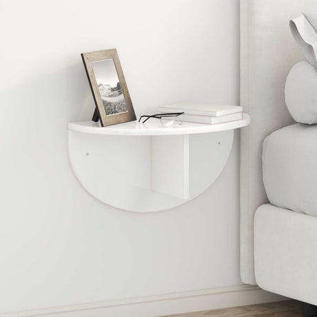 Vidaxl wandplank muurmontage hoogglans wit 48 x 24 x 24 cm