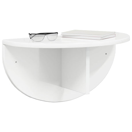 Vidaxl wandplank muurmontage hoogglans wit 48 x 24 x 24 cm
