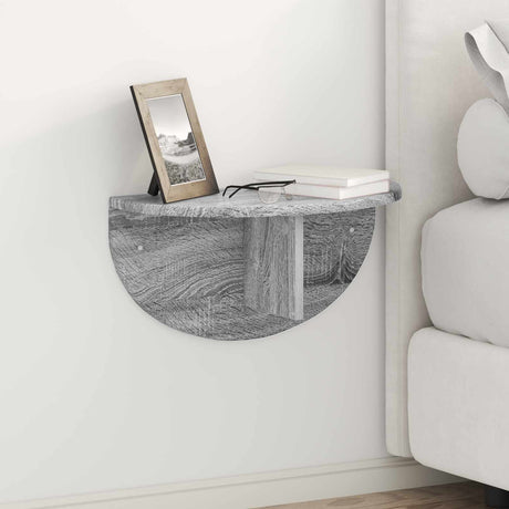 Vidaxl wandplank muurmontage grijs sonoma 48 x 24 x 24 cm bewerkt hout