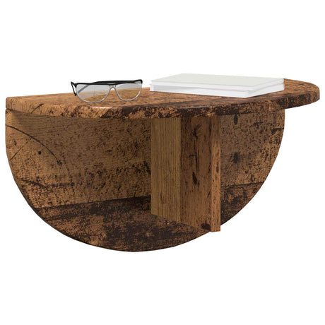 Vidaxl wandplank muurmontage oudhout 48 x 24 x 24 cm bewerkt hout