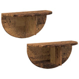 Vidaxl wandplank 2 st oudhout 48 x 24 x 24 cm bewerkt hout