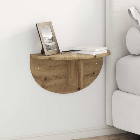 Vidaxl wandplank 2 st artisan eiken 48 x 24 x 24 cm bewerkt hout