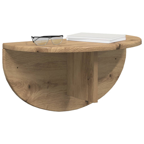 Vidaxl wandplank 2 st artisan eiken 48 x 24 x 24 cm bewerkt hout