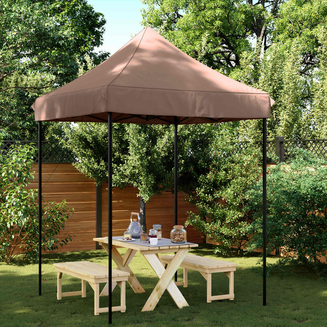 Vidaxl partytent 200 x 200 x 306 cm bruin oxford stof