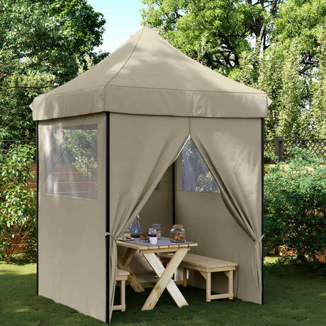 Vidaxl partytent 200 x 200 x 306 cm taupe oxford stof