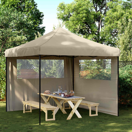 Vidaxl partytent 292 x 292 x 315 cm taupe oxford stof
